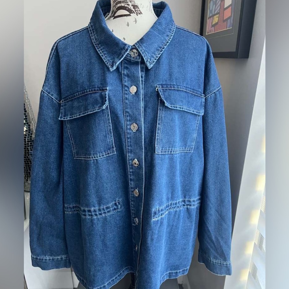 CAVALINI Denim Collection Women's Denim Jacket Size 3X